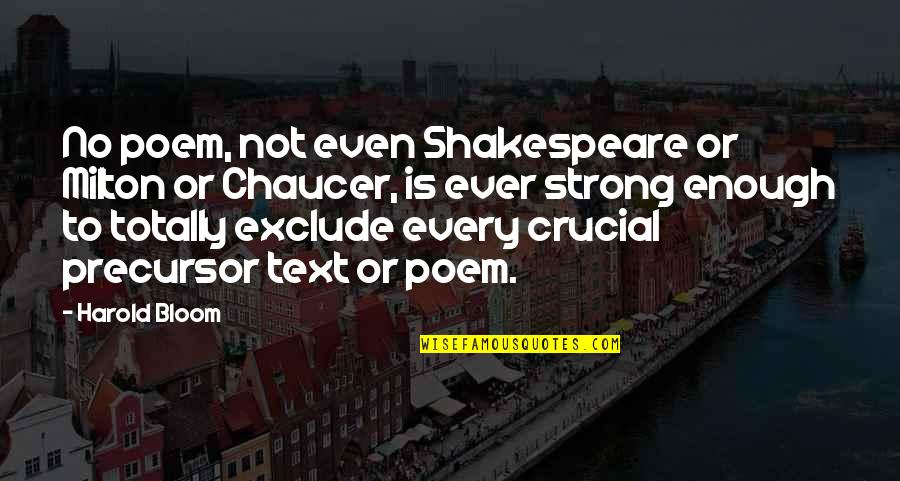 Gun Running Quotes By Harold Bloom: No poem, not even Shakespeare or Milton or