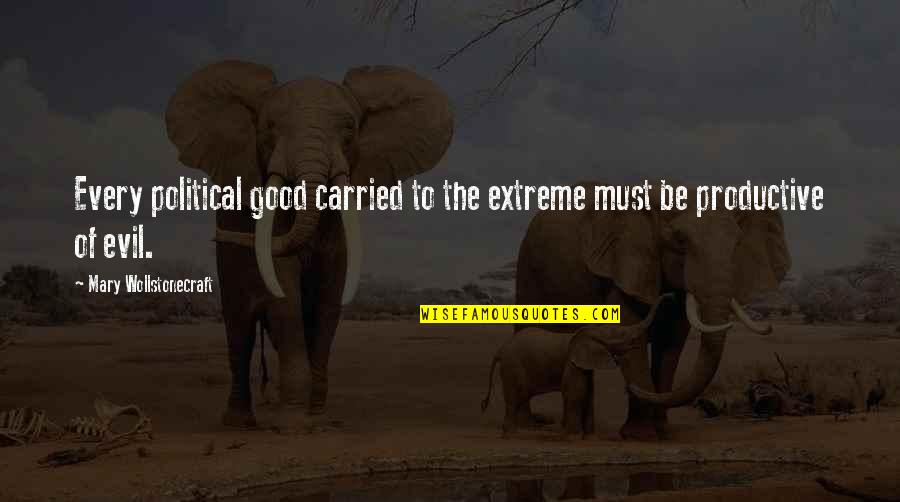 Gunnel Of A Boat Quotes By Mary Wollstonecraft: Every political good carried to the extreme must Gunnel Of A Boat Quotes By Mary Wollstonecraft: Every political good carried to the extreme must