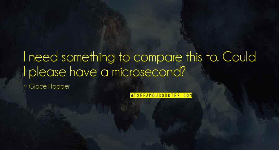 Gunnersen Nils Quotes By Grace Hopper: I need something to compare this to. Could