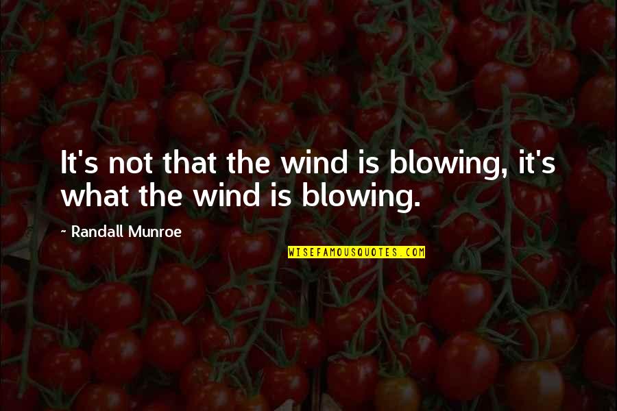 Guns And Government Quotes By Randall Munroe: It's not that the wind is blowing, it's