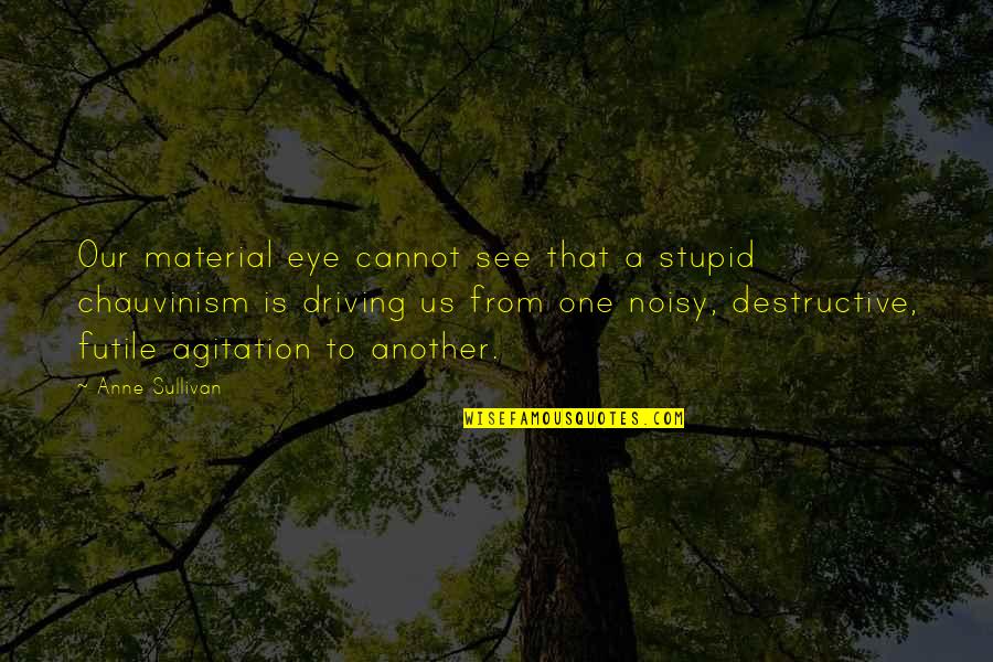 Gunster Quotes By Anne Sullivan: Our material eye cannot see that a stupid