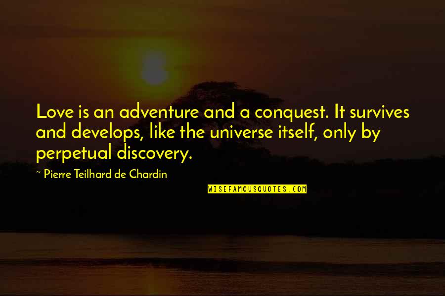 Guppy Movie Quotes By Pierre Teilhard De Chardin: Love is an adventure and a conquest. It