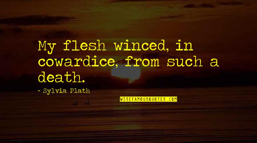 Gurbani Vichar Quotes By Sylvia Plath: My flesh winced, in cowardice, from such a