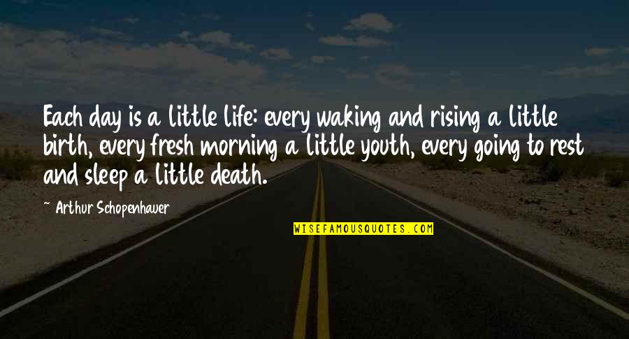 Gurinder Dhillon Quotes By Arthur Schopenhauer: Each day is a little life: every waking Gurinder Dhillon Quotes By Arthur Schopenhauer: Each day is a little life: every waking