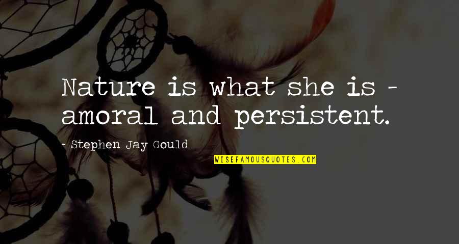 Gurmail Bahia Quotes By Stephen Jay Gould: Nature is what she is - amoral and Gurmail Bahia Quotes By Stephen Jay Gould: Nature is what she is - amoral and