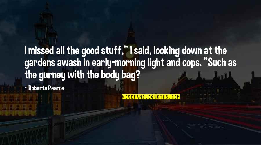 Gurney's Quotes By Roberta Pearce: I missed all the good stuff," I said,