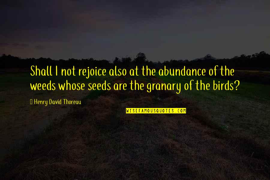 Guruji Chatarpur Quotes By Henry David Thoreau: Shall I not rejoice also at the abundance Guruji Chatarpur Quotes By Henry David Thoreau: Shall I not rejoice also at the abundance