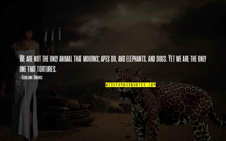 Guruswami G Quotes By Geraldine Brooks: We are not the only animal that mourns; Guruswami G Quotes By Geraldine Brooks: We are not the only animal that mourns;