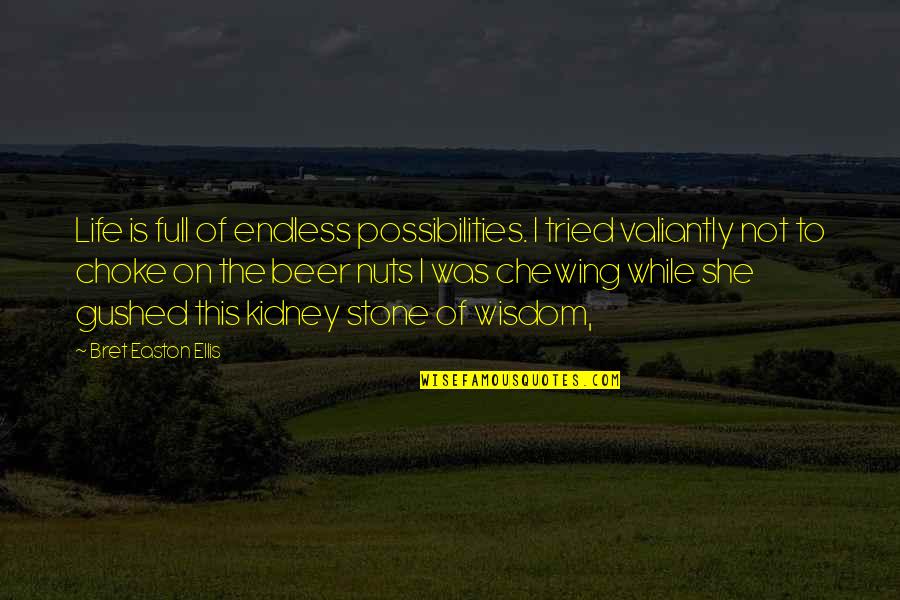 Gushed Out Quotes By Bret Easton Ellis: Life is full of endless possibilities. I tried