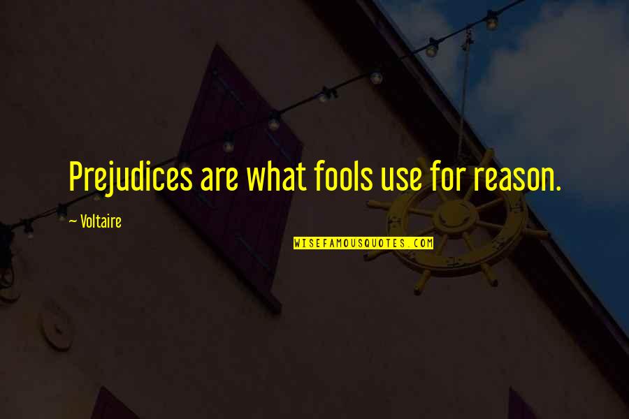 Gusht 2020 Quotes By Voltaire: Prejudices are what fools use for reason.