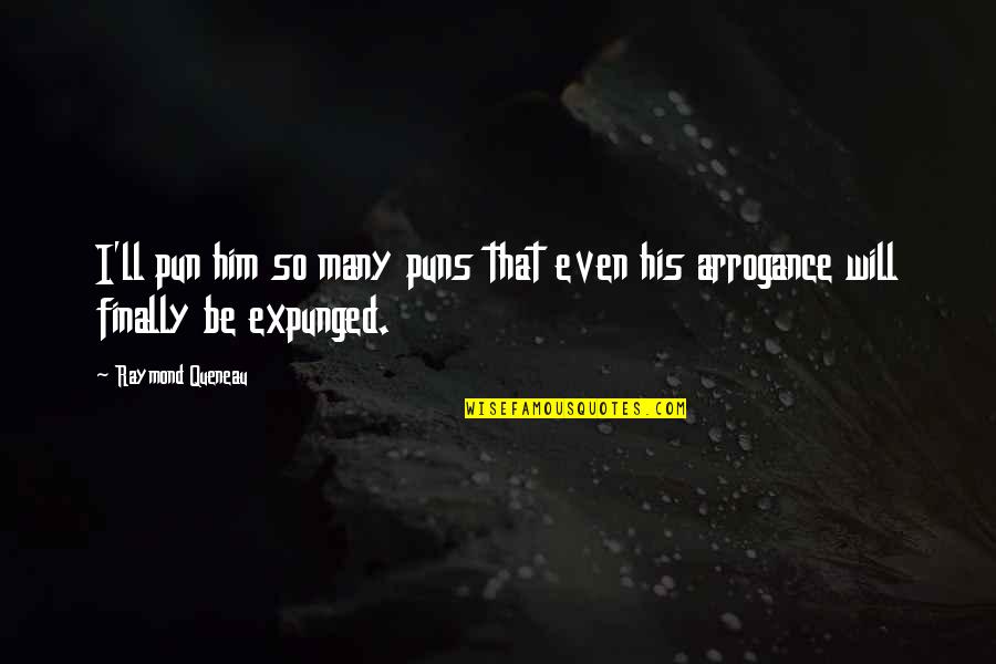 Gustafsson Windscreens Quotes By Raymond Queneau: I'll pun him so many puns that even