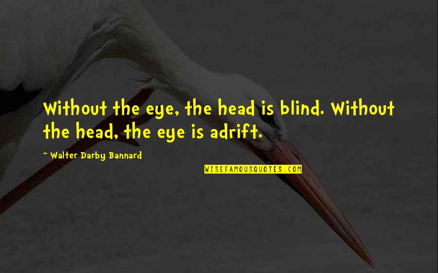 Gustakhi Maaf Funny Quotes By Walter Darby Bannard: Without the eye, the head is blind. Without