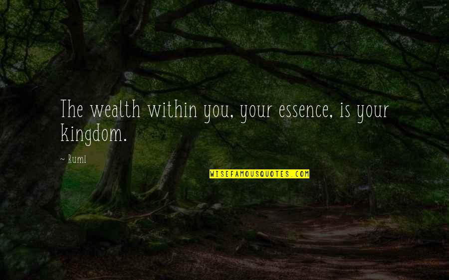 Gutenburg Quotes By Rumi: The wealth within you, your essence, is your