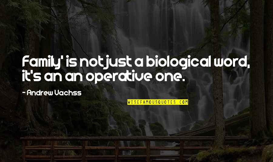 Guthfrithson Quotes By Andrew Vachss: Family' is not just a biological word, it's Guthfrithson Quotes By Andrew Vachss: Family' is not just a biological word, it's