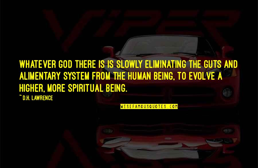 Guts Quotes By D.H. Lawrence: Whatever God there is is slowly eliminating the