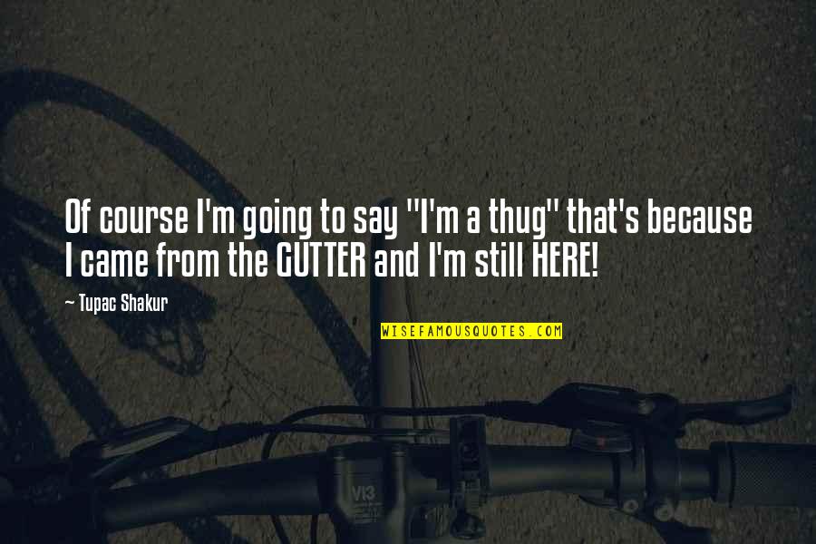 Gutters Quotes By Tupac Shakur: Of course I'm going to say "I'm a