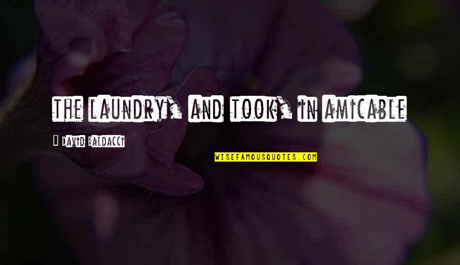 Guttural Crossword Quotes By David Baldacci: the laundry, and took, in amicable