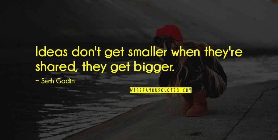 Guy Ambition Quotes By Seth Godin: Ideas don't get smaller when they're shared, they