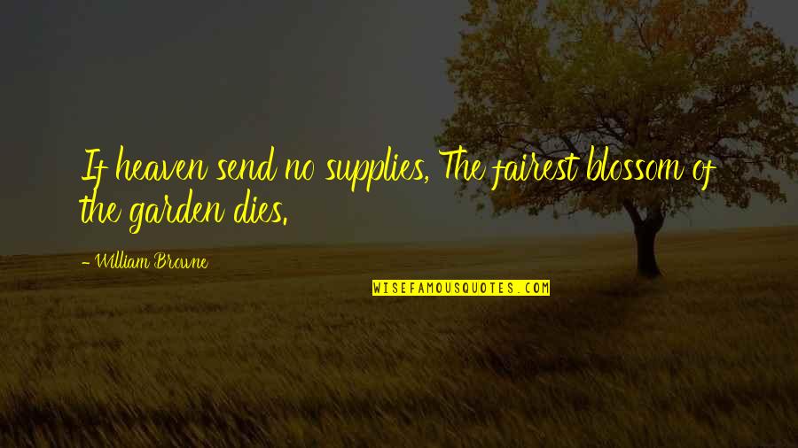 Guy Ambition Quotes By William Browne: If heaven send no supplies, The fairest blossom Guy Ambition Quotes By William Browne: If heaven send no supplies, The fairest blossom