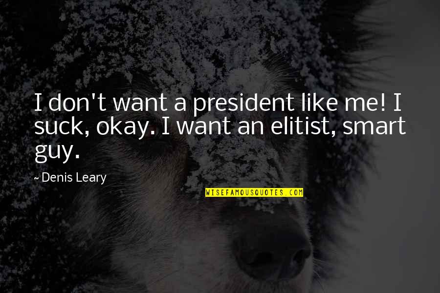 Guy I Want Quotes By Denis Leary: I don't want a president like me! I