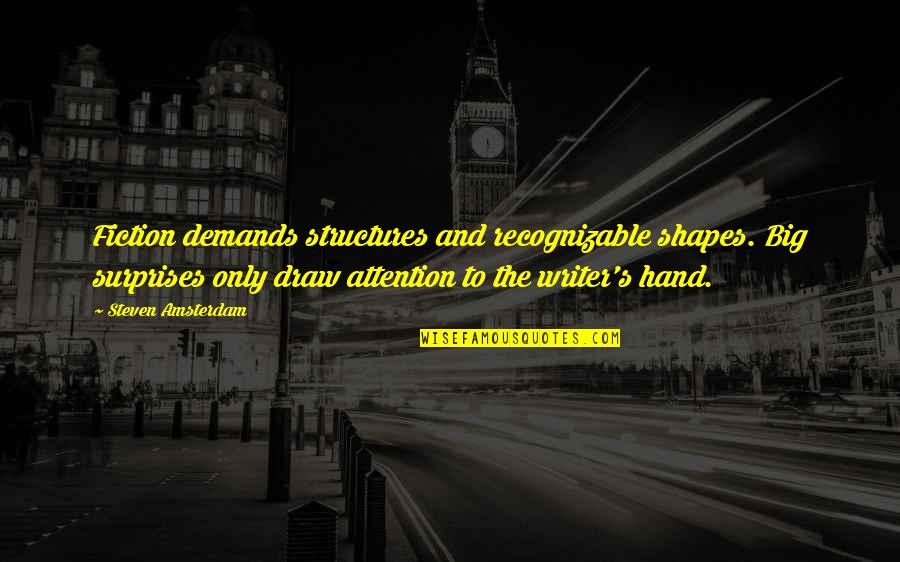 Guys Downgrading Quotes By Steven Amsterdam: Fiction demands structures and recognizable shapes. Big surprises Guys Downgrading Quotes By Steven Amsterdam: Fiction demands structures and recognizable shapes. Big surprises