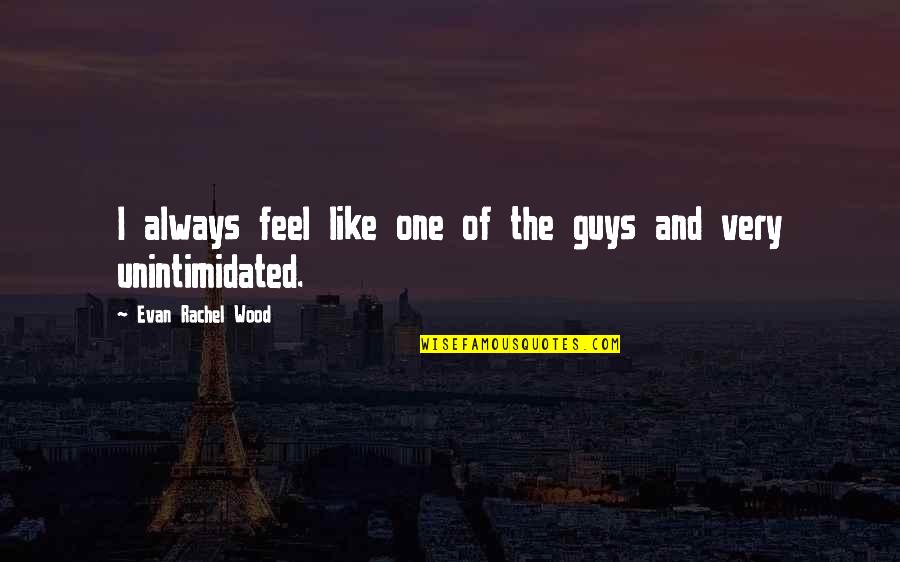 Guys I Like Quotes By Evan Rachel Wood: I always feel like one of the guys