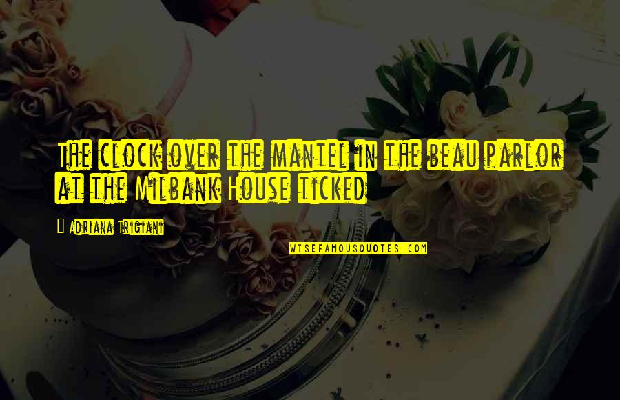 Guys Waiting For You Quotes By Adriana Trigiani: The clock over the mantel in the beau