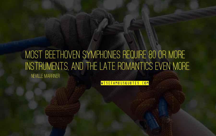 Guys Wearing Pink Quotes By Neville Marriner: Most Beethoven symphonies require 80 or more instruments,