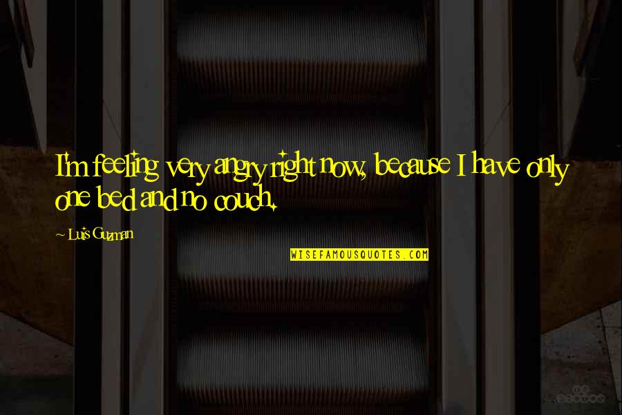 Guzman Quotes By Luis Guzman: I'm feeling very angry right now, because I