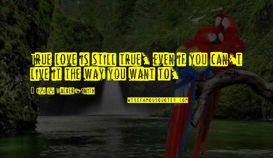 G'way Quotes By G.J. Walker-Smith: True love is still true, even if you