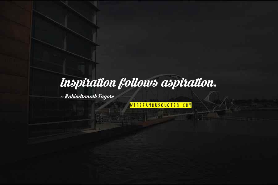 Gwillim Shield Quotes By Rabindranath Tagore: Inspiration follows aspiration.