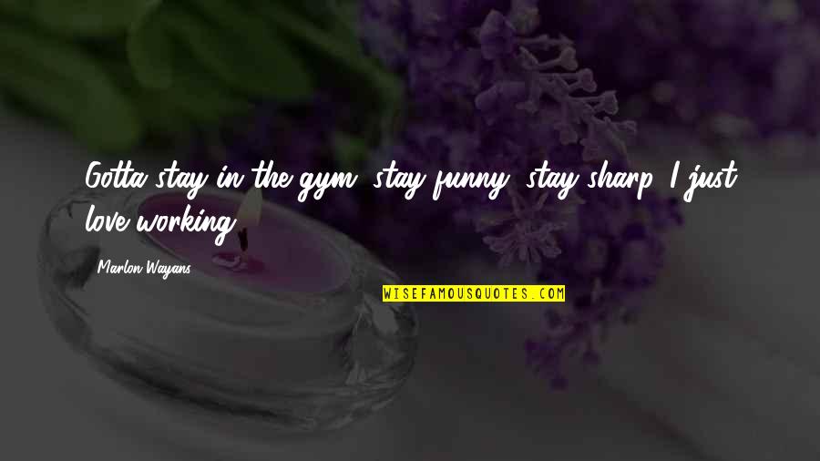Gym Is Love Quotes By Marlon Wayans: Gotta stay in the gym, stay funny, stay