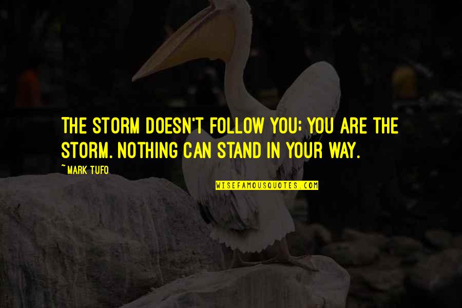 Gymming Gloves Quotes By Mark Tufo: The storm doesn't follow you; you are the