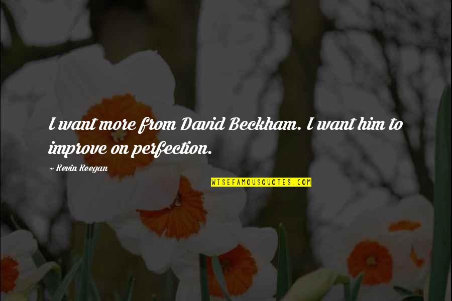 Gyne Lotrimin Snl Quotes By Kevin Keegan: I want more from David Beckham. I want