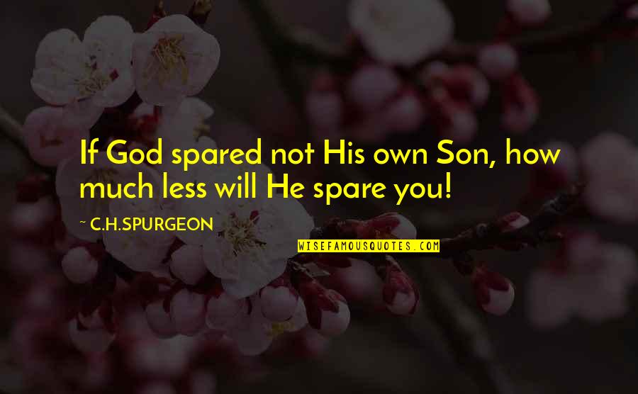 H.c Quotes By C.H.SPURGEON: If God spared not His own Son, how