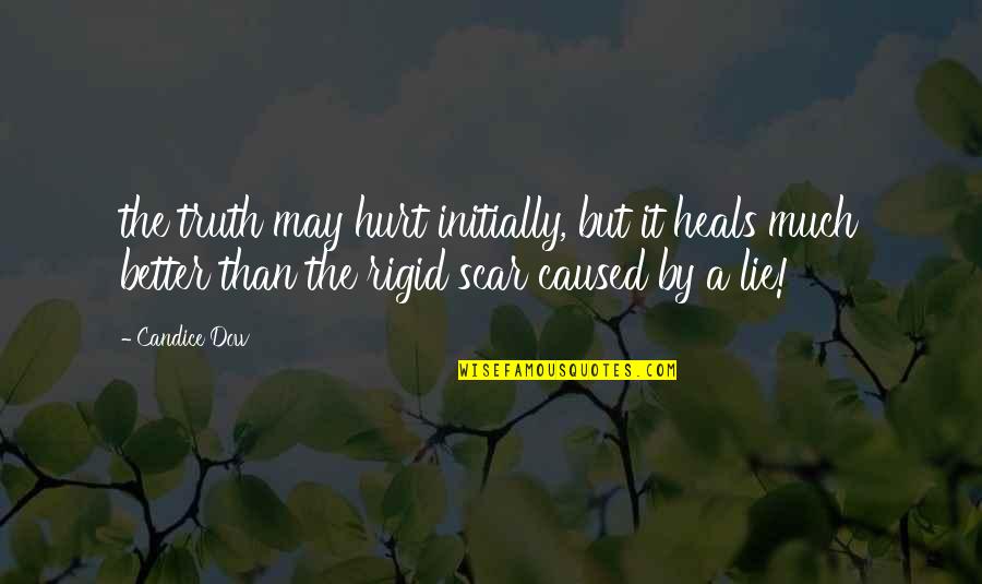 H H Dow Quotes By Candice Dow: the truth may hurt initially, but it heals