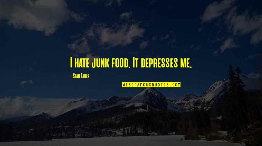 H Llok Kering Si Rendszere Quotes By Sean Faris: I hate junk food. It depresses me.