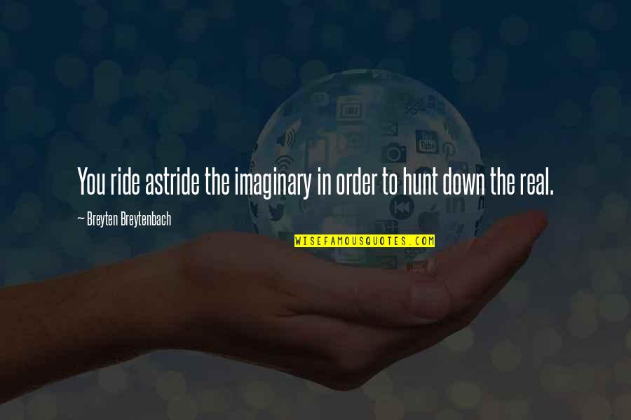 H7n9 Outbreak Quotes By Breyten Breytenbach: You ride astride the imaginary in order to