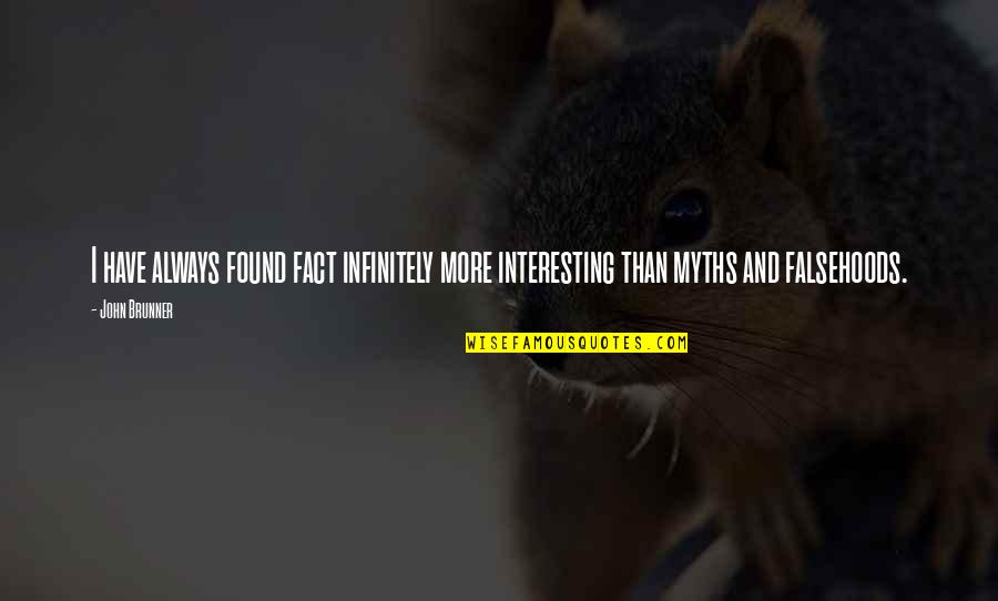 Ha Porth Quotes By John Brunner: I have always found fact infinitely more interesting