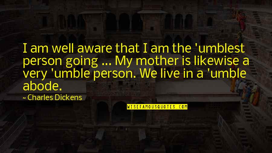 Haberstroh Sullivan Quotes By Charles Dickens: I am well aware that I am the