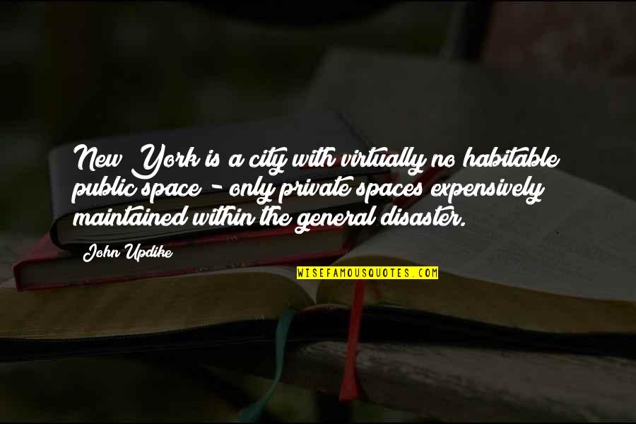 Habitable Space Quotes By John Updike: New York is a city with virtually no