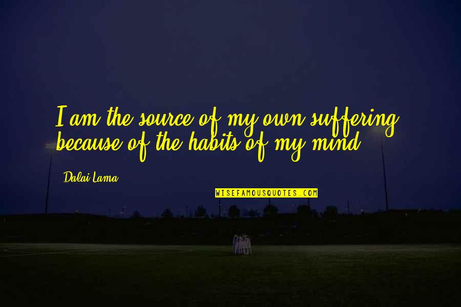 Habits Of Mind Quotes By Dalai Lama: I am the source of my own suffering,