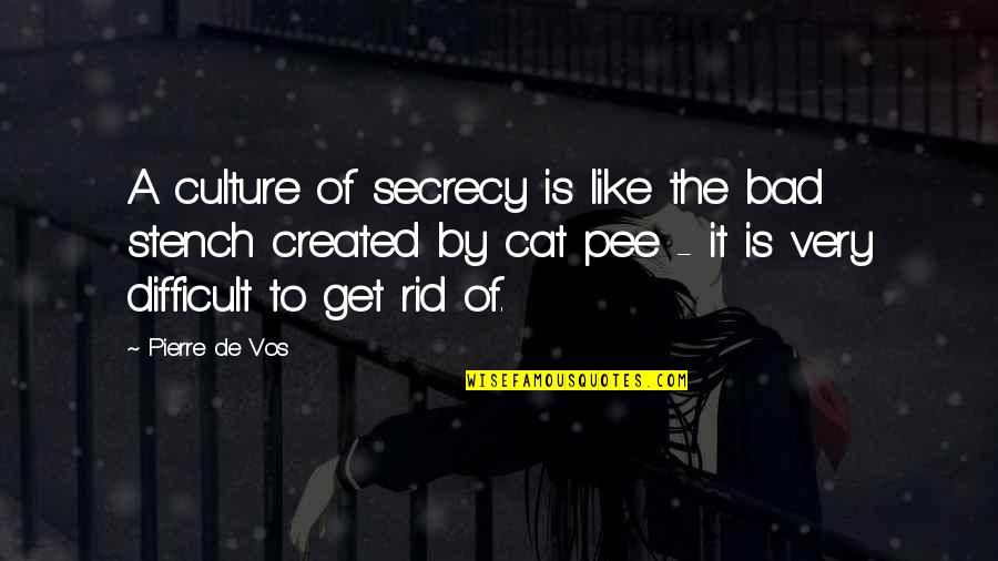 Habitudes Online Quotes By Pierre De Vos: A culture of secrecy is like the bad