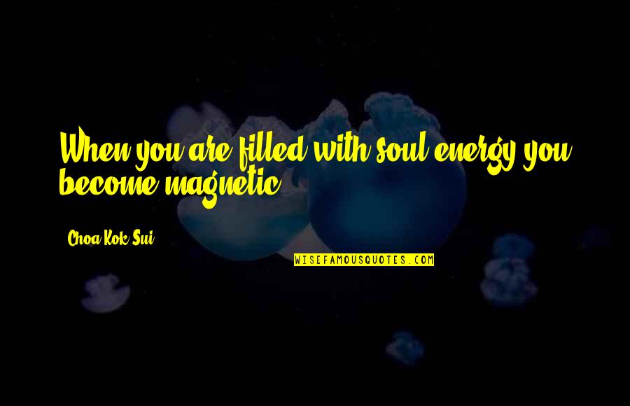 Hachiken Silver Quotes By Choa Kok Sui: When you are filled with soul energy you