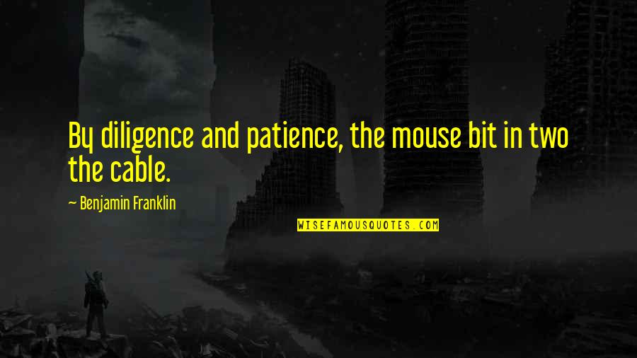 Haciendose Un Quotes By Benjamin Franklin: By diligence and patience, the mouse bit in Haciendose Un Quotes By Benjamin Franklin: By diligence and patience, the mouse bit in