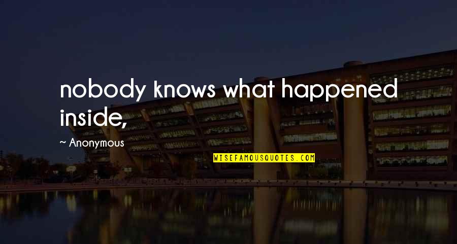 Hacinamiento Carcelario Quotes By Anonymous: nobody knows what happened inside,