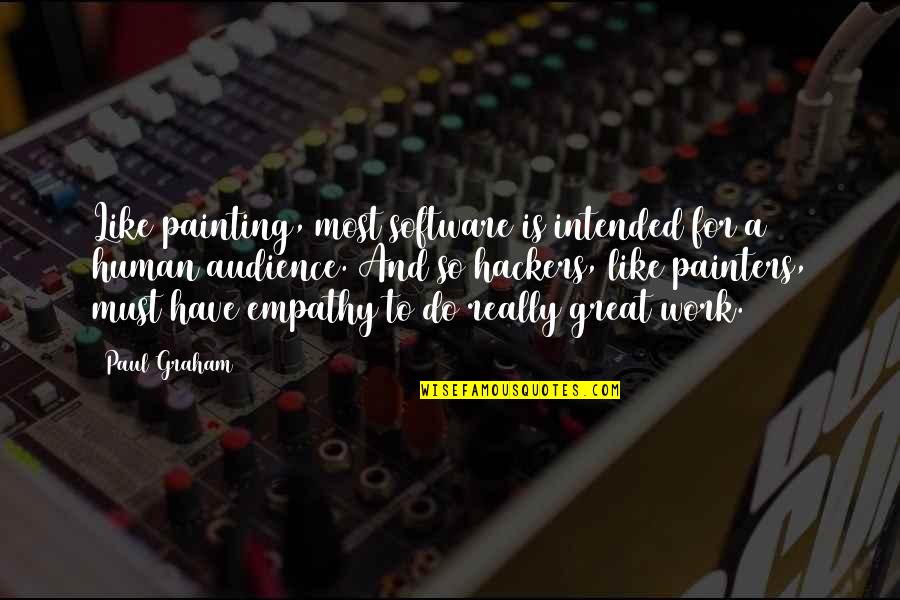 Hackers Quotes By Paul Graham: Like painting, most software is intended for a
