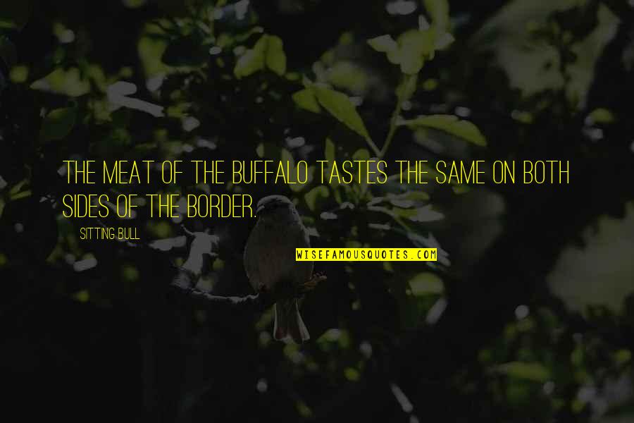 Hactar Quotes By Sitting Bull: The meat of the buffalo tastes the same