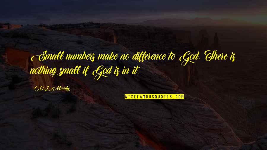 Had Enough Drama Quotes By D.L. Moody: Small numbers make no difference to God. There