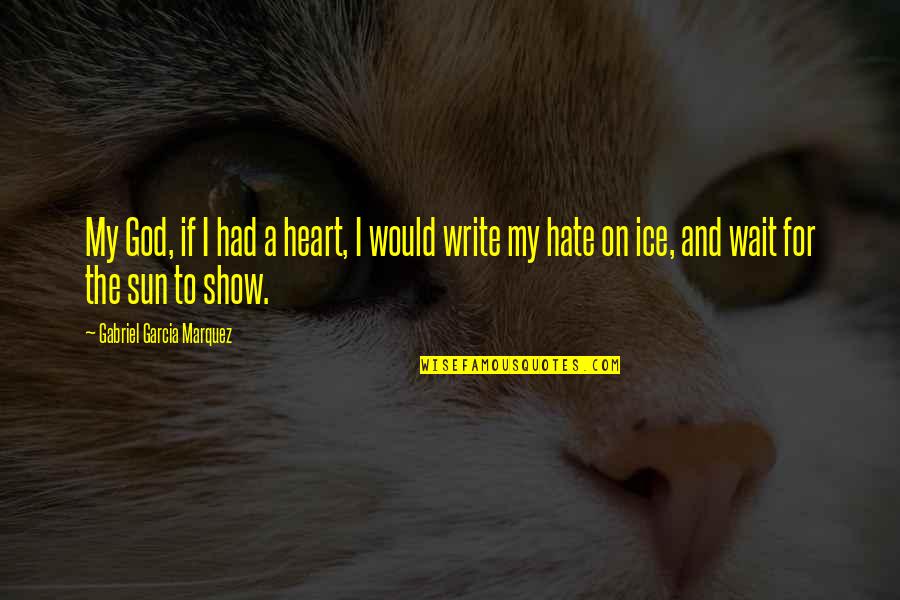Had My Heart Quotes By Gabriel Garcia Marquez: My God, if I had a heart, I Had My Heart Quotes By Gabriel Garcia Marquez: My God, if I had a heart, I